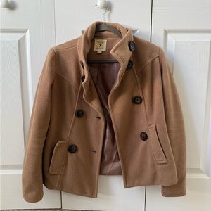 Forever 21 Tan Pea Coat, S